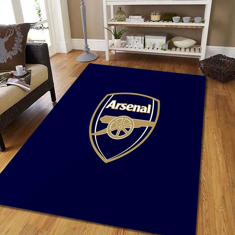 Arsenal F.C Flannel Pattern Square Carpet,Area Rug,Carpet Rug for Living Room Bedroom Sofa Playroom Decor,Non-slip Floor Mat