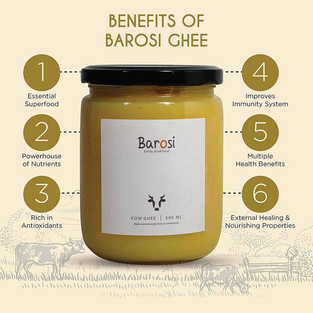 Масло Гхи (500 мл), Cow Ghee, Barosi