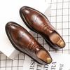 2025 Leather Shoes Men's New British Style Dress Business Casual Small Leather Shoes Groom Wedding Shoes