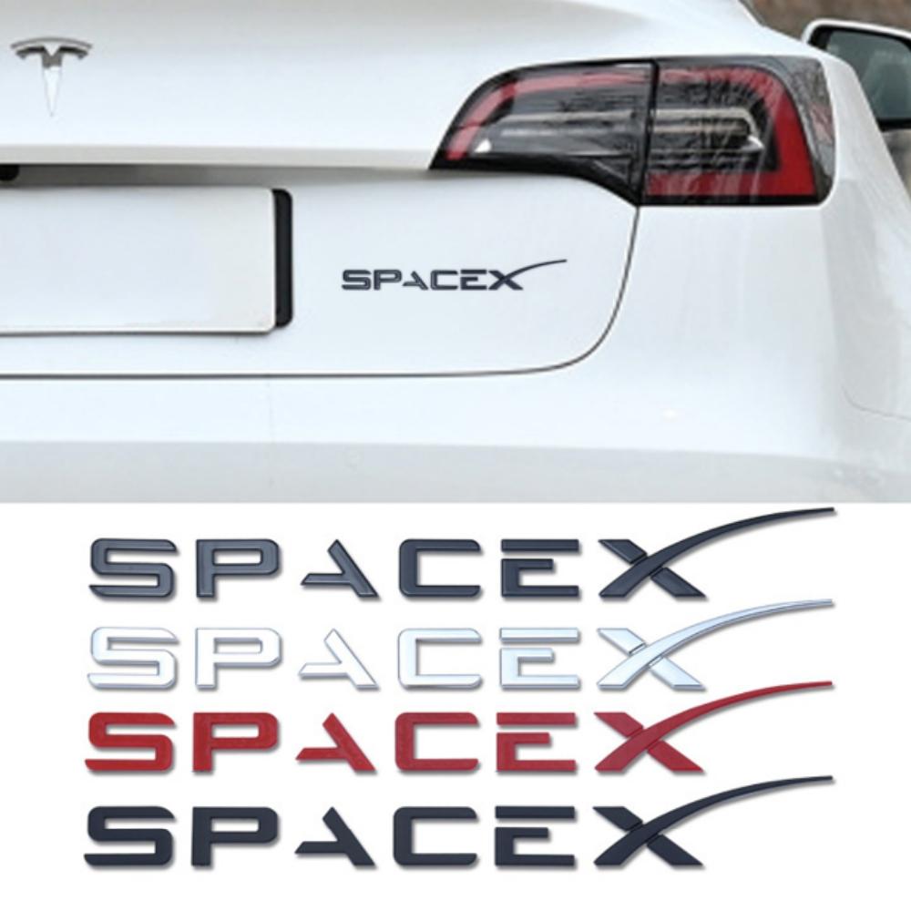 1 шт. Красивые АБС наклейки с логотипом букв Spacex для Model 3 X Y S CarRaer Эмблема багажника Значок Рестайлинг Аксессуары для автомобиля