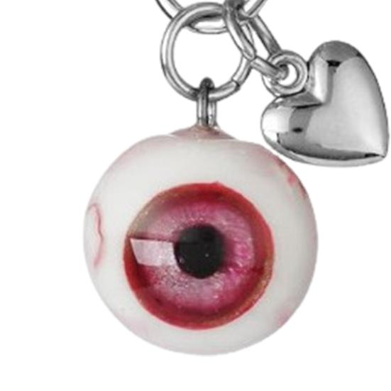 Брелок в виде глазного яблока, ручная работа из глины, брелок, запечатан УФ-смолой