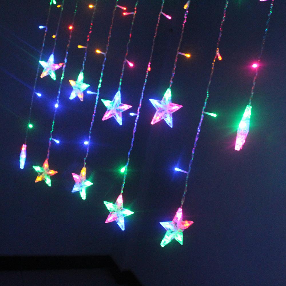 2M Звездные Гирлянды Рождественская Звезда Гирлянда Светодиодная Занавес Свадьба/Дом/Вечеринка/Сад/День Рождения Украшение Освещение