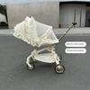 Полностью закрывающая москитная сетка для колясок, дизайн с кружевной отделкой, простая установка, полиэстеровая ткань, рукав для детской прогулочной коляски