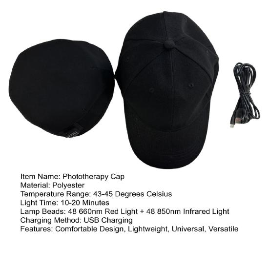 Шапочка для фототерапии с красным светом для восстановления здоровья волос 96 светодиодов Мужчины Женщины Лечение истончения волос Уменьшение перхоти Красные шапки для терапии ближним инфракрасным светом