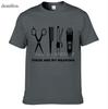 Clothing Summer Fashion Hairdresser T Shirt Men Short Sleeve Cotton Barber Weapons T Shirt Tops