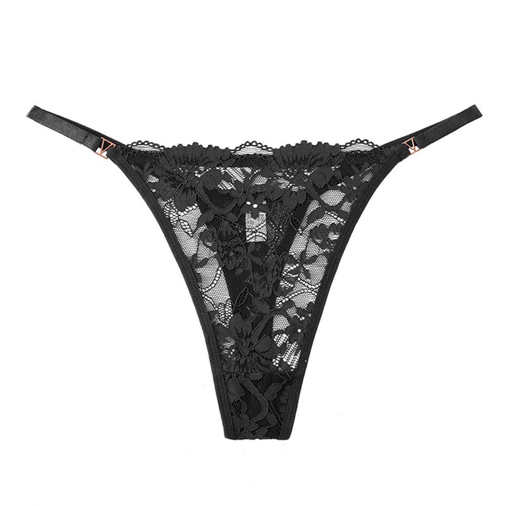 Ladies' Low Waisted Underwear With Hollowed Out Comfort, Lace Lace Lace Sexy Underwear, Thong