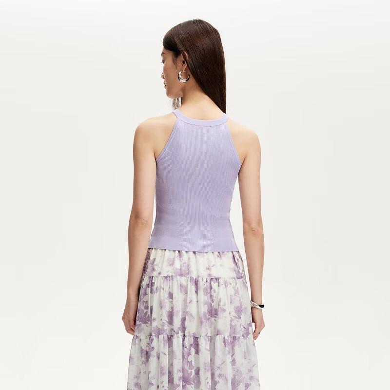 VEROMODA Women's Slim Fit Cutout Sleeveless Knit Top