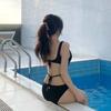 Swimsuit women's 1011 new pure desire style black one-piece sexy bikini backless and thin advanced feeling hot spring