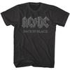 ACDC Back In Black Album Cover Men's T Shirt BW Logo Metal Rock Band Tour Merch