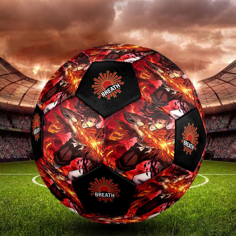 1pc Demon Slayer Kimetsu no Yaiba Soccer Ball Size 5 Indoor Soccer Ball Fashion Colorful Backyard Game - Great For Sports Fans Gift HE33