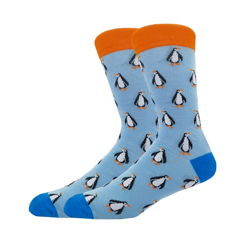 Мужская мода осень-зима носки для скейтборда Happy Creative пингвин дельфин акула коала носки новинка команда смешные мужские носки
