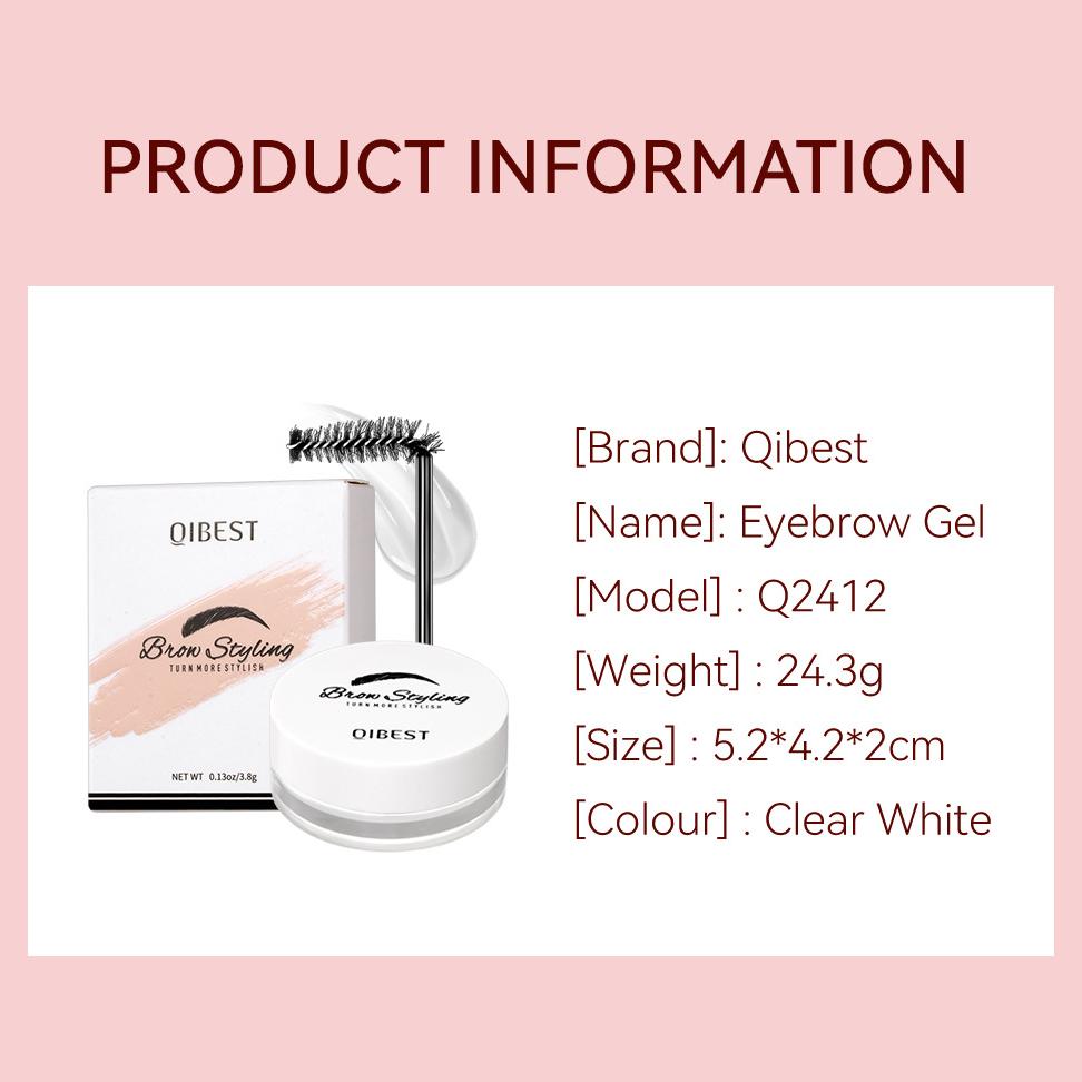 QIBEST Clear Eyebrow Styling Cream Natural Dimensional Wild Eyebrow Wax Waterproof Long Lasting Shaping Eyebrow Soap