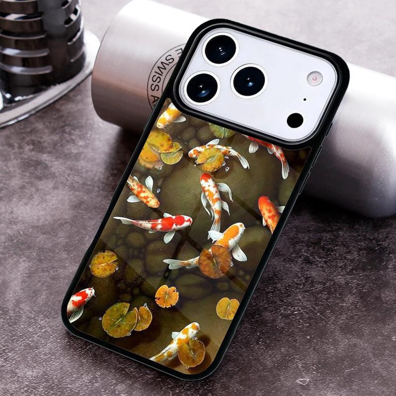 Чехол для телефона с картиной рыбы Кои для iPhone 17 16 15 Pro Max Air 14 13 12 11 Plus Ударопрочный чехол