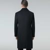 Cashmere Coat Men's Long Knee-length Woolen Down Lining Coat Middle-aged Dad Winter Coat Lapel Thickened Windbreaker