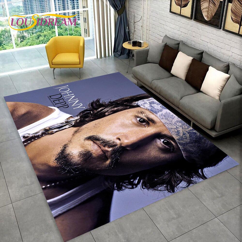 3D-печать Серия Джонни Деппа Ковер, Ковер для Дома Гостиной Спальни Дивана Прихожей Кухни, Нескользящий Коврик для Пола HD