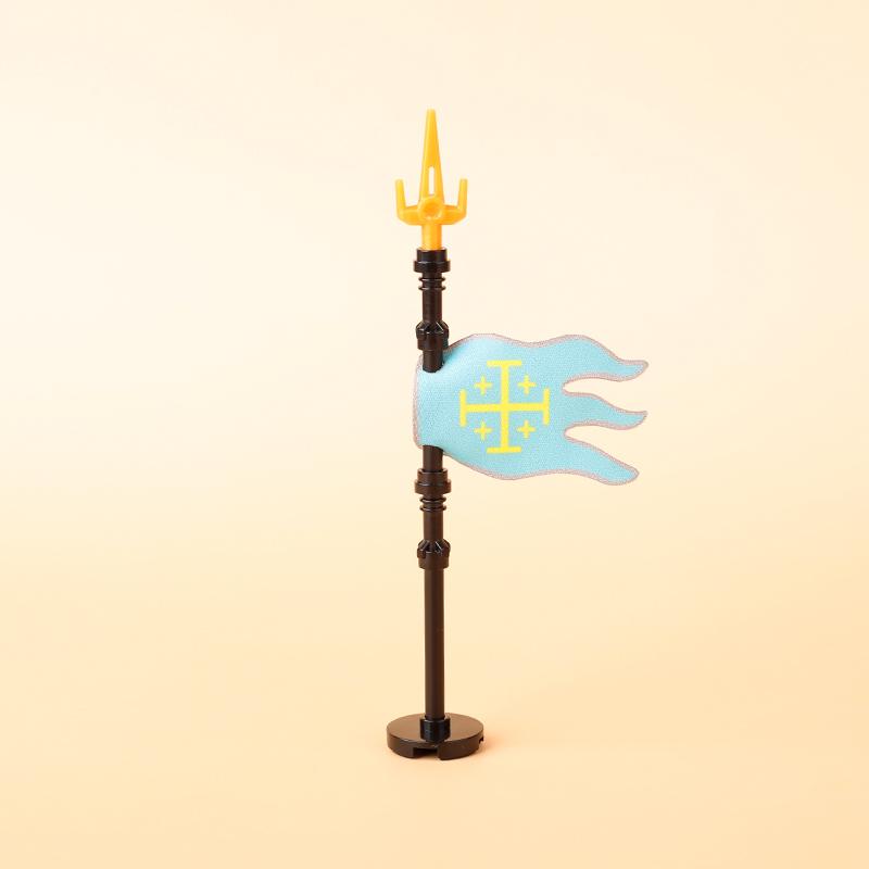 Средневековые военные флаги, серия «Военный замок», рыцарь, солдат, воин, аксессуары, строительные блоки, Древний Священный Рим, кирпичики, игрушки, подарки.