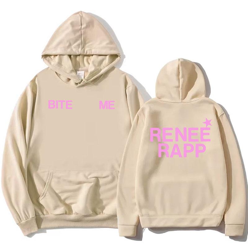 Reneé Rapp Bite Me Hoodies 2025 Album Graphic Printing Sweatshirts Hooded Long Sleeve Fashion Pullovers Fleece Women Hoodie Girl