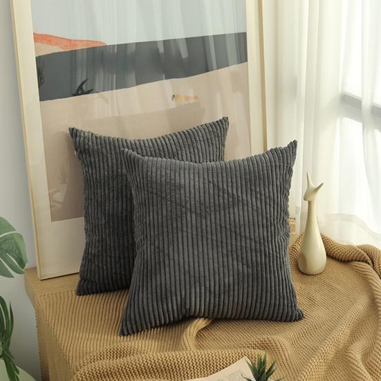 Плюшевая наволочка с полосатой текстурой, однотонная наволочка для украшения дивана, наволочка для подушки для гостиной, спальни, наволочка для подушки на сиденье автомобиля