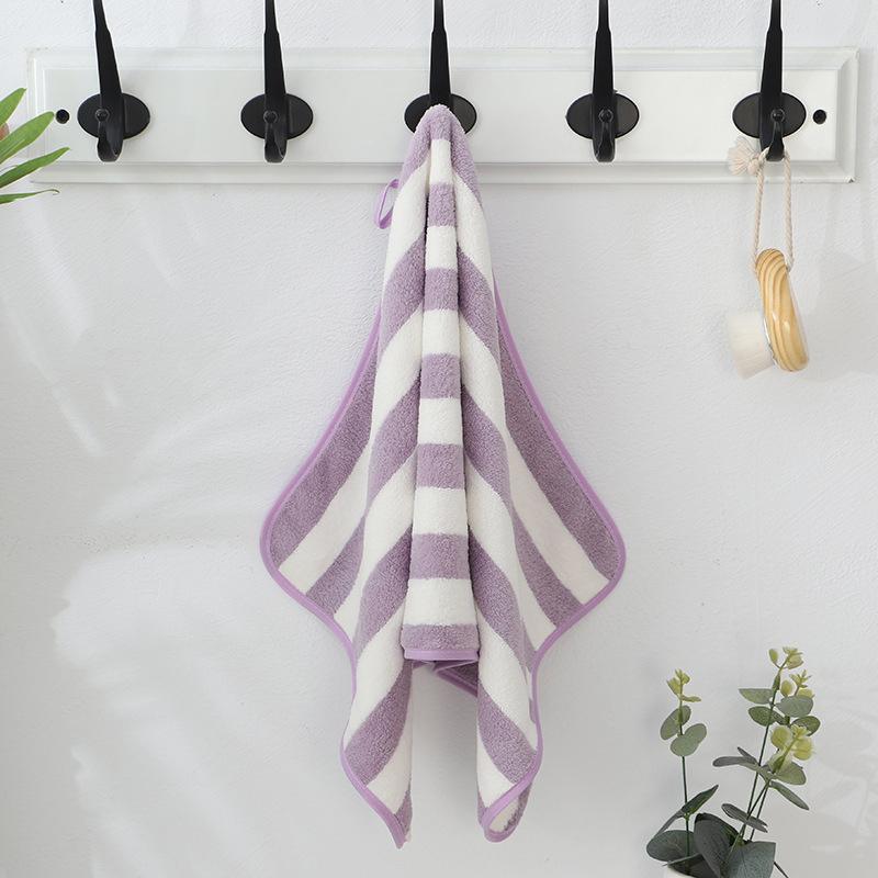 35X75 см полосатые абсорбирующие быстросохнущие банные полотенца мягкие взрослые полотенца для лица и рук коралловый флис полотенца для ванной комнаты и плавания банные полотенца