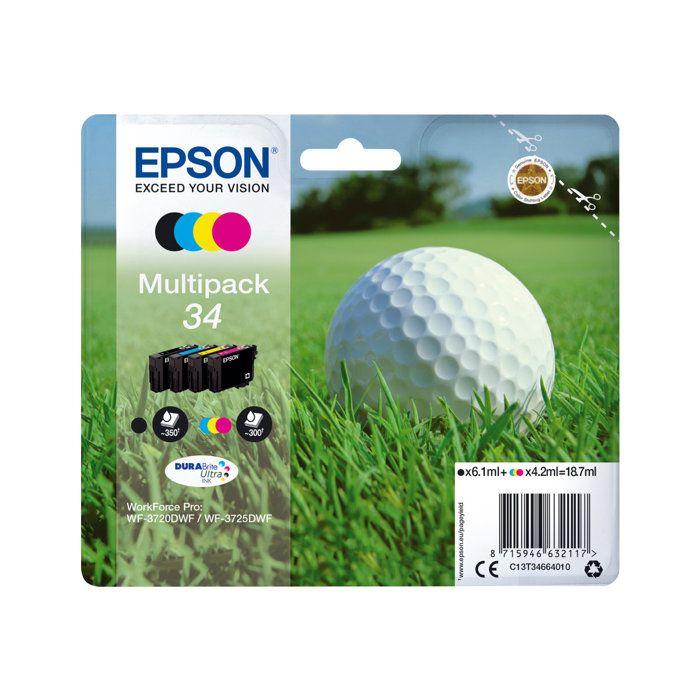 EPSON Cartouche d'encre originale 34 - Pack de 4 - Noir, Jaune, Cyan, Magenta
