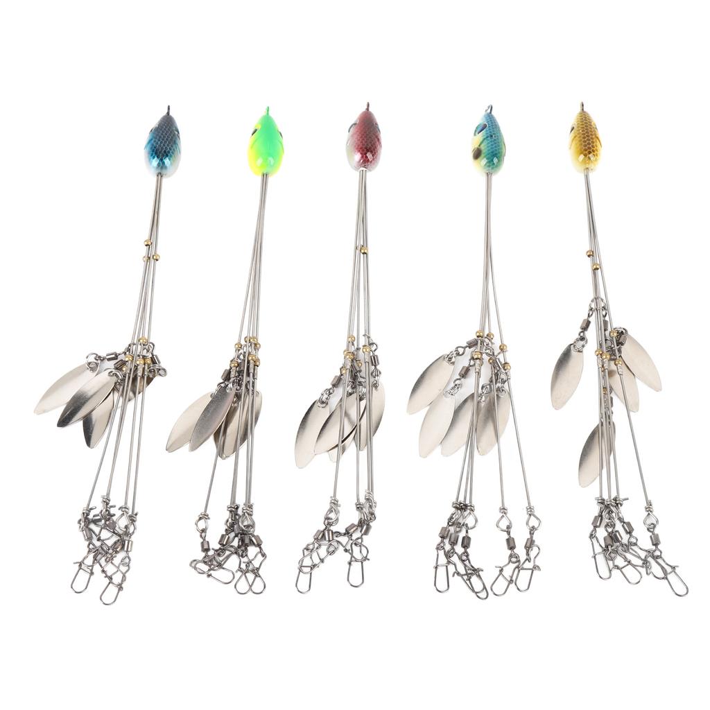 5 шт. рыболовные снасти приманки нержавеющая сталь нержавеющая высокая гибкость зонтик рыболовный комплект снасти для Bas