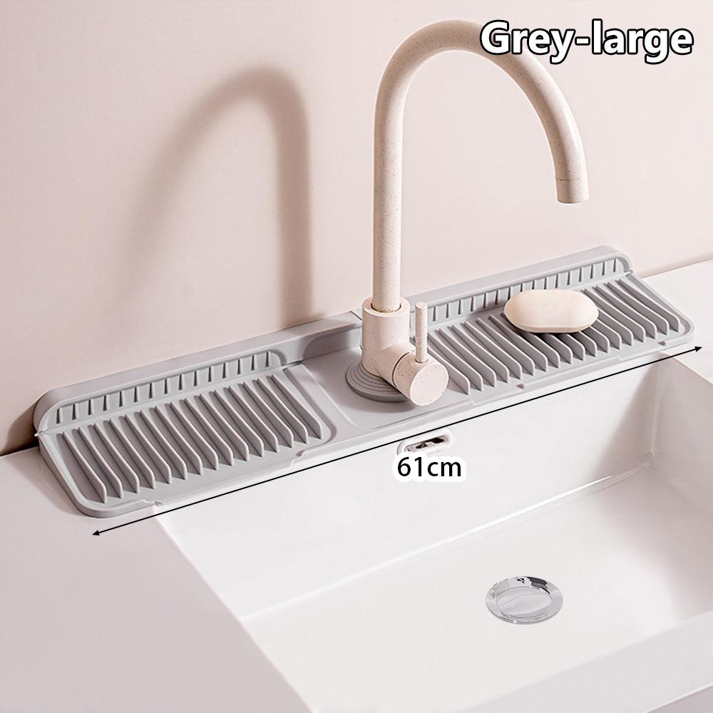 1Pcs Silicone Quick-drying Sink Mat Drying Pad Splash Guard  for Bathroom Kitchen Sink Faucet