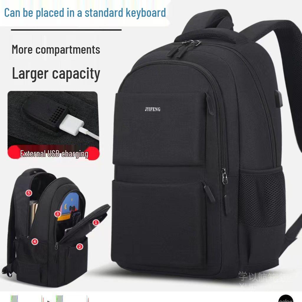 Мужской износостойкий школьный рюкзак из Оксфорда большой вместимости 16 дюймов