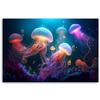 Canvas print, Jellyfish Neon Abstraction
