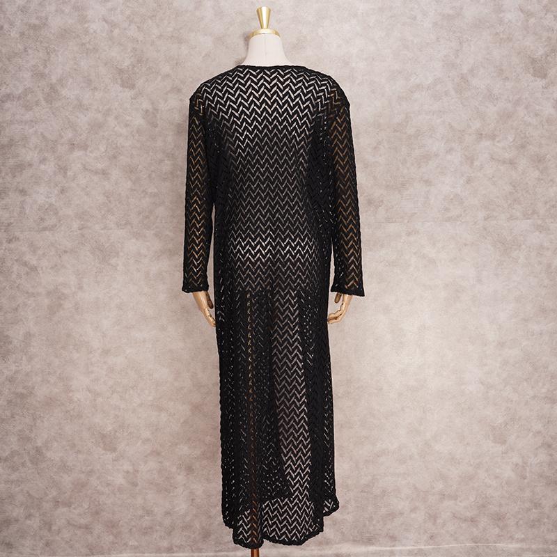 Sexy Black Bikini Cover-ups Chiffon Tunic Long Kimono Women Summer Wrap Dress Beach Wear Swimsuit Cover Up