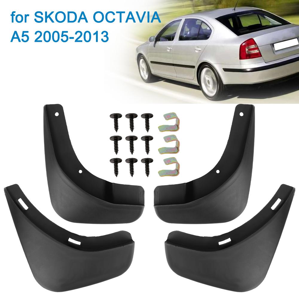 Автомобильные брызговики для SKODA OCTAVIA A5 2005-2013, переднее и заднее крыло, 4 шт., брызговики для автомобиля