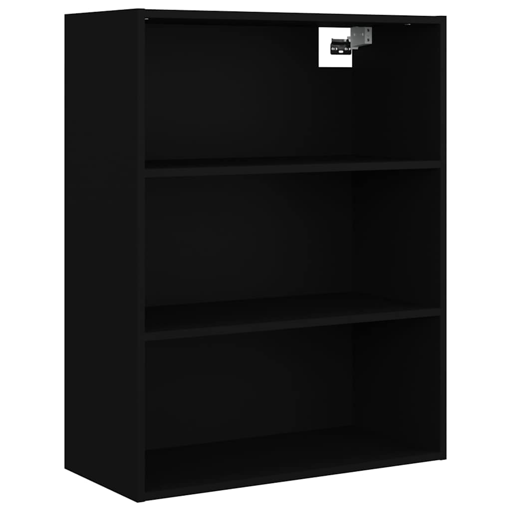 Wall Mounted Cabinet Black 69.5 x 32.5 x 90 cm