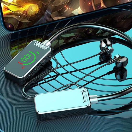 Беспроводной наушник Bluetooth-совместимая гарнитура LED-дисплей Подвесной шейный Водонепроницаемый Беспроводные наушники-шейный ободок