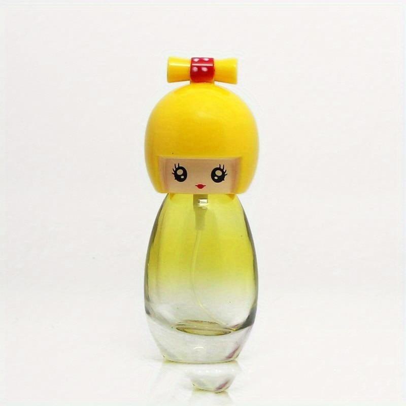 20 мл Милая японская кукла в кимоно Форма Стеклянный флакон-распылитель для духов Многоразовый распылитель Женский дорожный флакон для духов Цветной.