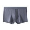 Men Boxer Underwear Mid-rise Elastic Waistband Patchwork Color Shorts Briefs U-Convex Breathable Panties