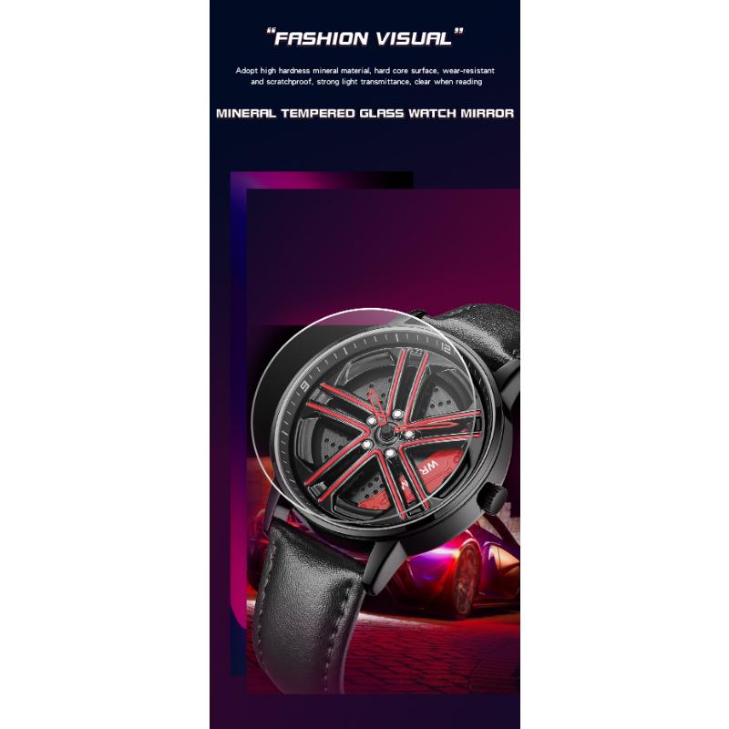 SANDA New Wheel Series Rotating Watch Men's Quartz Watch Fashion Hollow Creative Personality Cool Men's and Women's Watch