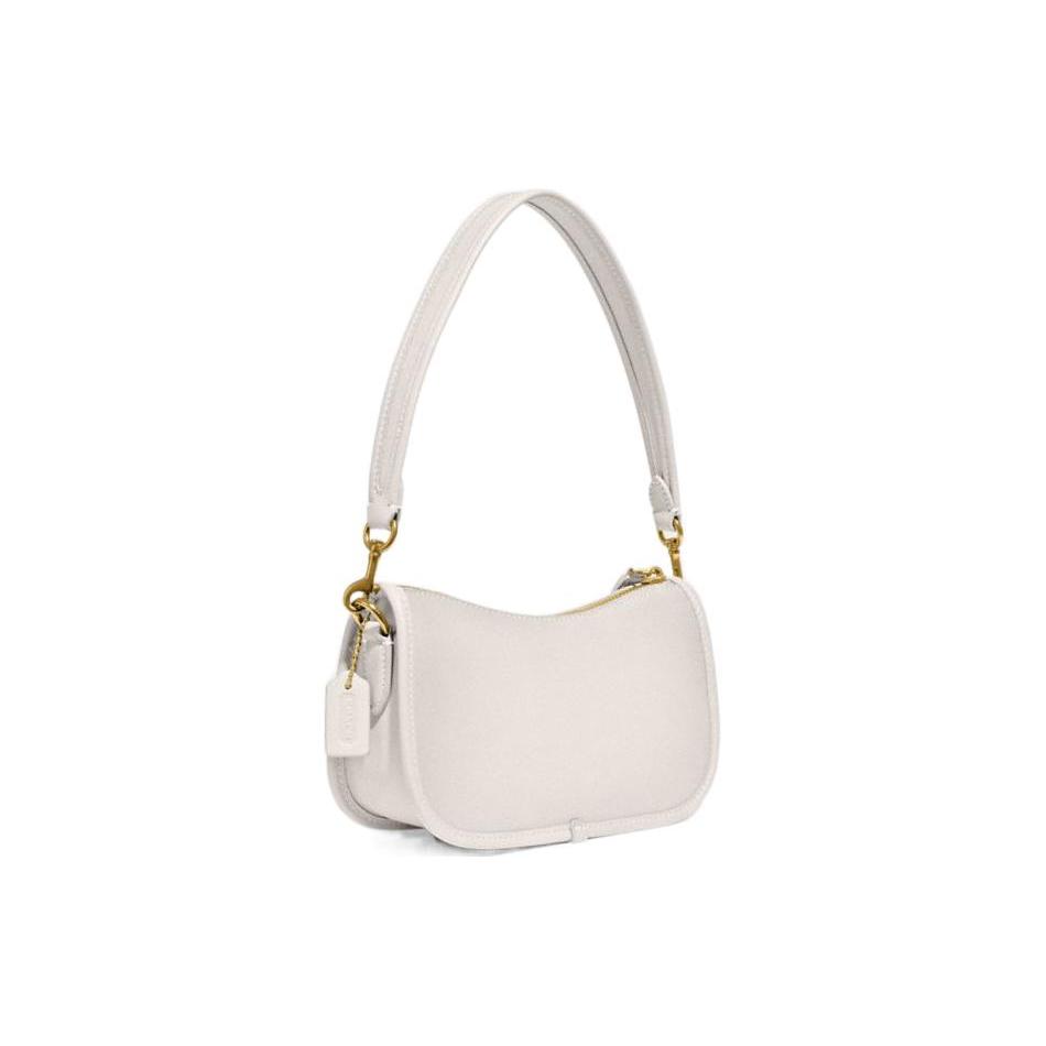 New COACH Swinger Cow Leather Pochette, Shoulder Bag, Handbag Women's Pink White C2643-B4HA