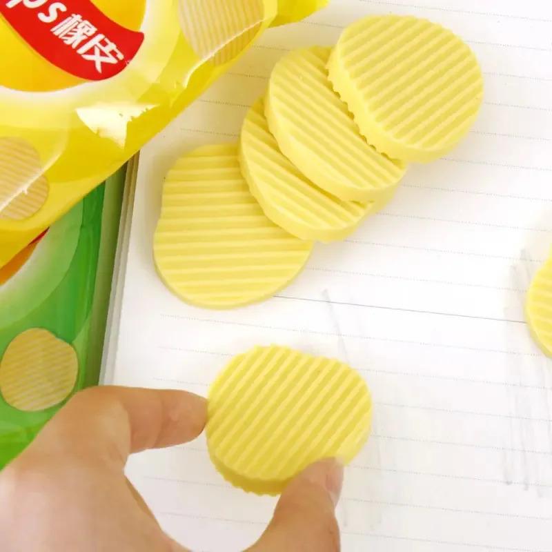 Creative Potato Chip-Shaped Erasers Student Stationery Wholesale End-of-Term Christmas Gifts June 1st Prizes