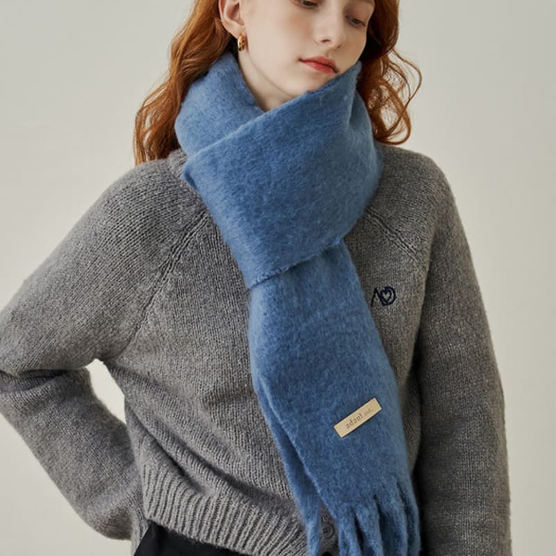 ADAUL Soft Basic Mini Long Muffler - Blue
