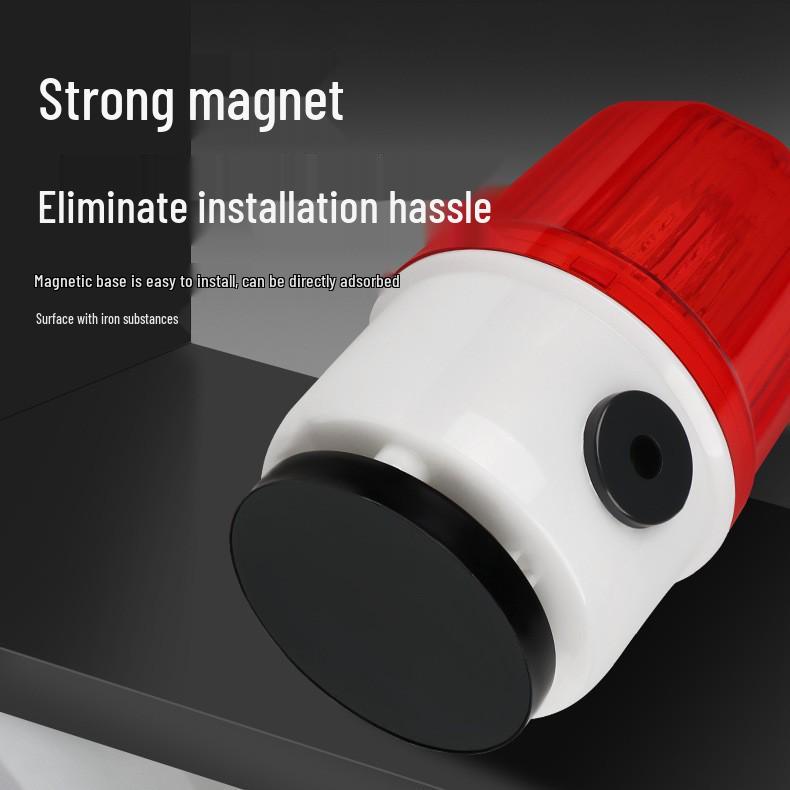 Магнитный вращающийся стробоскопический сигнальный фонарь со звуком и вспышкой - 220В/24В/380В