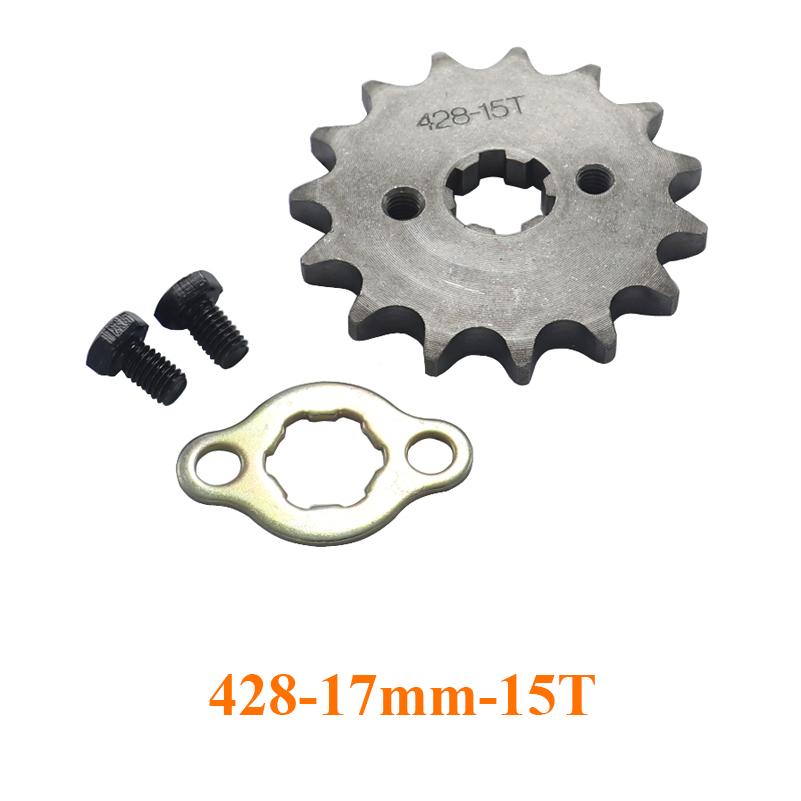 Front Engine 428# 17mm 10T-19T Sprocket For KAYO BSE SSR SDG Dirt Pit Bike ATV Quad Go Kart Moped Buggy Scooter Motorcycle