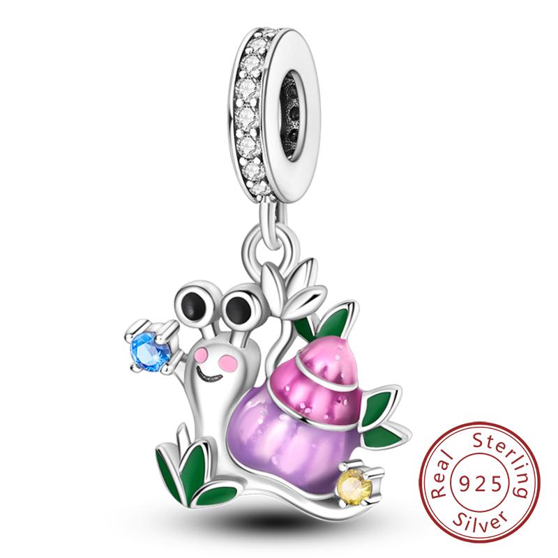 Оригинальные шармы-подвески из меди в виде светлячка, пчелы, бабочки, колибри для браслетов, женские украшения в подарок