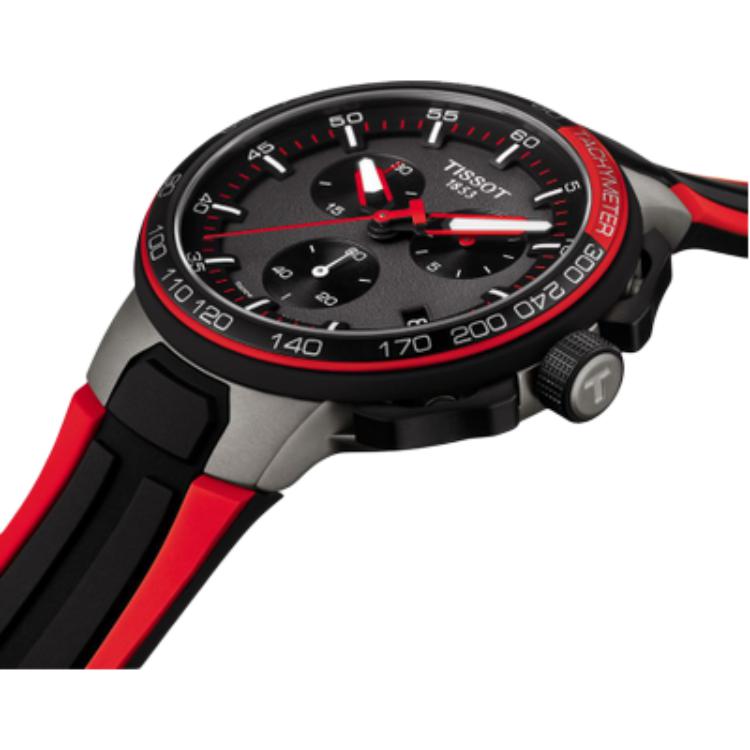 Tissot Коллекция Race Кварцевый механизм Водонепроницаемость 100 м Мужские часы Часы 44,5 мм Черный циферблат T111.417.27.441.00