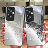 Металлический бампер-бабочка для Oppo A79 5G 58 78 74 60 4G Reno 11F Realme GT 6 11 Note 50 10 C55 X2 Закаленное стекло Черный чехол для телефона