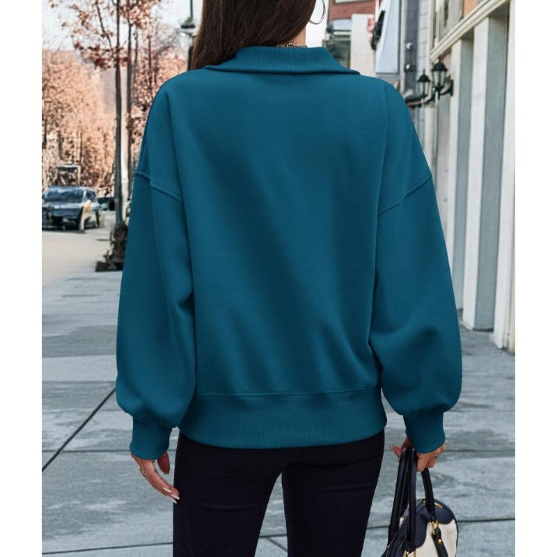 Осенне-зимний женский свитер с двумя карманами на молнии до середины бедра