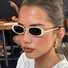 Metal Punk Small Frame Oval Sunglasses Women For Men Vintage Luxury Brand Designer Outdoor Driving Popular Sun Glasses Uv400
