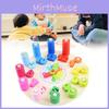 Children Educational Wooden Clock Montessori Ring Stacking Numbers Toy Colours
