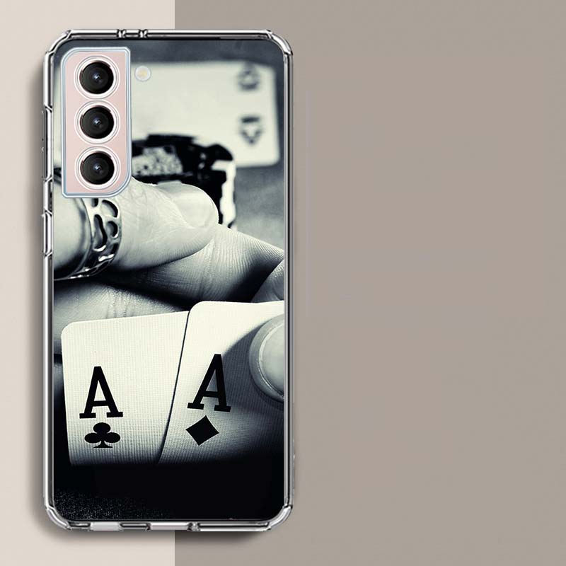 Элегантность с Высокими Ставками Казино Люкс Чехол Для Телефона Для Samsung Galaxy S25 Edge S24 S23 FE S21 S20 S10 Plus S22 S26 Ultra Чехол Прозрачный Ca