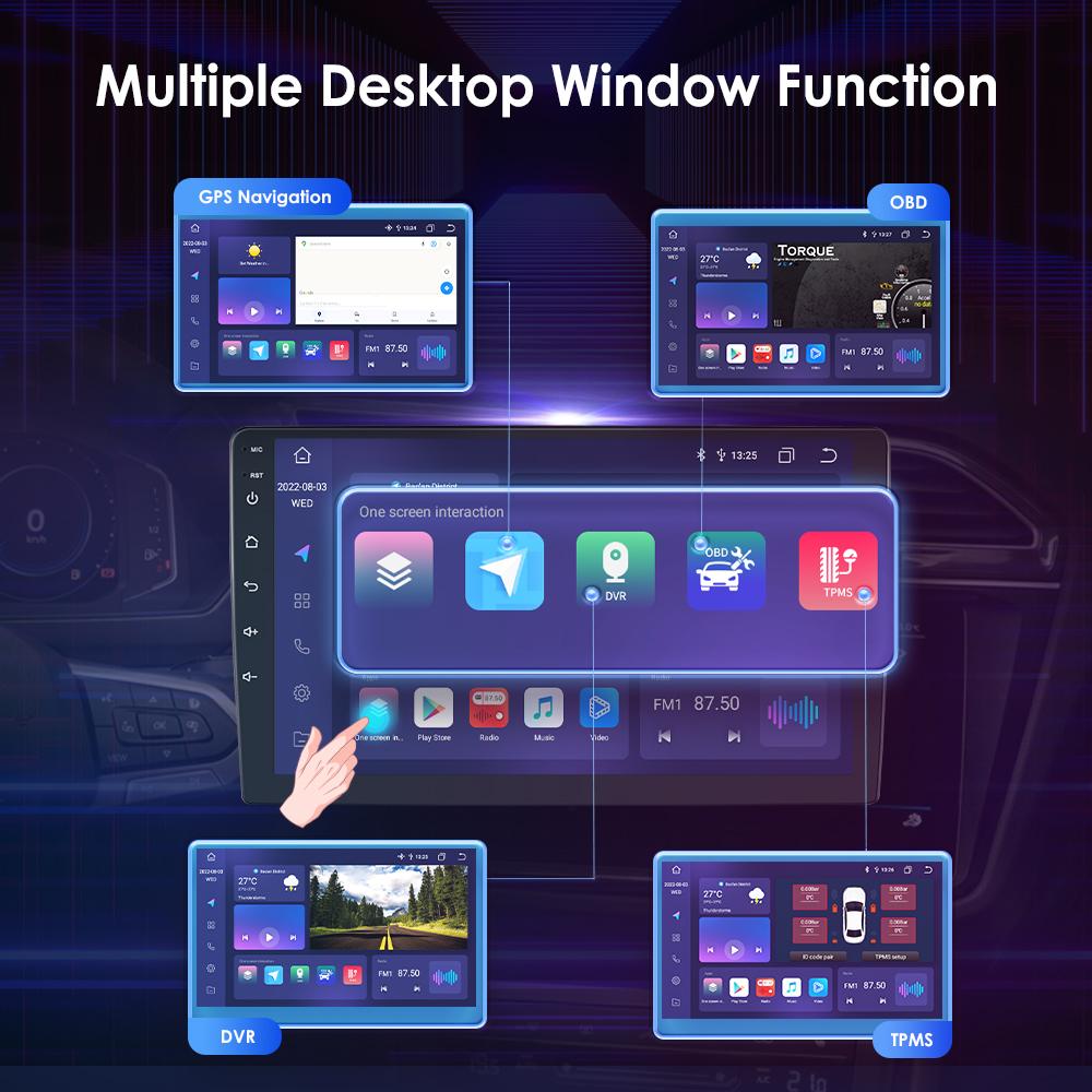 Hizpo 8G+128G 2din Android 12 Car Radio for Citroen C4 C-Triomphe C-Quatre 2004-2014 Multimedia Video 4G Carplay RDS DSP GPS Navigaion  DAB Autoradio
