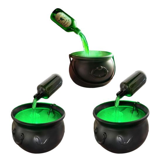 Набор плавающих зелий своими руками Хэллоуинская декорация Ведьмин котел и генератор тумана Жуткая винтажная черная чаша для декора вечеринки «Фокус-покус» Домашний декор для каминной полки