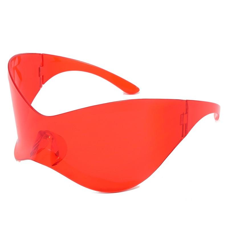 Большие цельные солнцезащитные очки Cyberpunk Retro с технологиями будущего для женщин и мужчин Y2K Fashion Super Sunglasses Punk Mask UV400